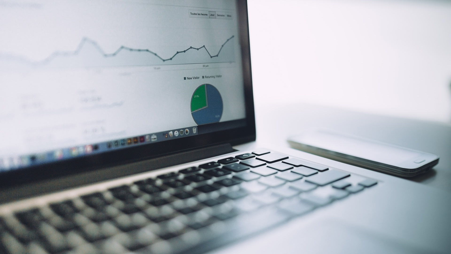 アクセス解析を表示するPC画面